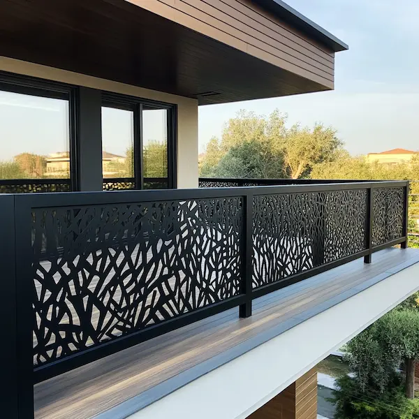 Decorative metal fencing manufactured to a project design